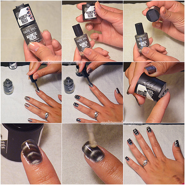 Step by Step Photo Tutorial of How to Apply Magnetic Nail Polish