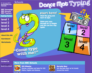 Dance Mat Typing from BBC