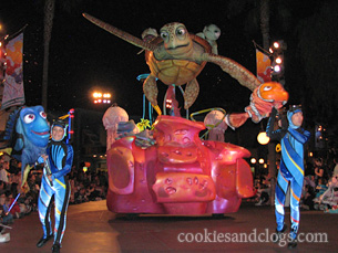 Pixar Parade in Disney California Adventure Park near Disneyland