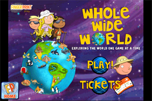 Whole Wide World iPhone iPad educational app by Fingerprint Network