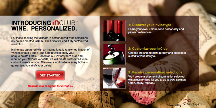 inClub by invino personalized wine club