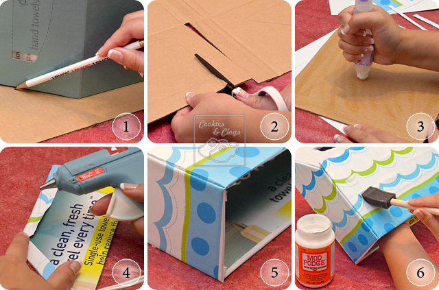 DIY Kleenex Hand Towel Decorative Box Holder Cover Tutorial