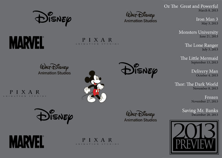 Disney Pixar Marvel Movie Releases 2013 Preview
