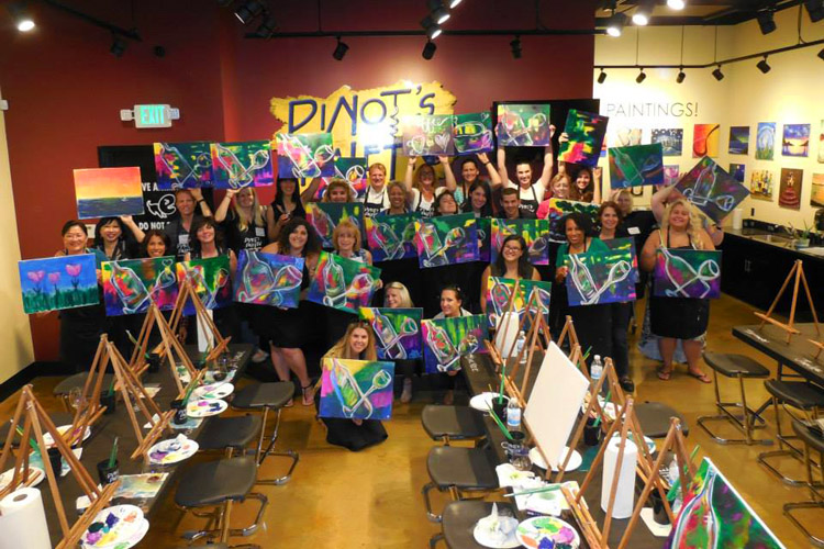 San Francisco | California | Events | The new Pinot’s Palette paint and wine studio is now open in Alameda, CA at South Shore Center. See what the experience is like here.