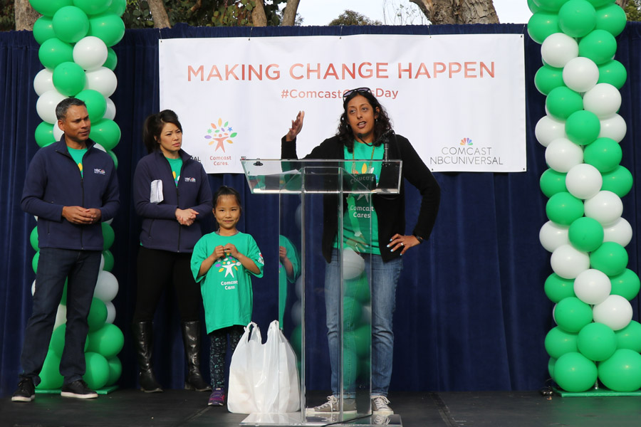 Cookies & Clogs | 2017 Comcast Cares Day at Sutro Elementary in San Francisco, CA + interview with David L. Cohen. Local community project also brings attention to Asian Pacific American Heritage Month. Myra Quadros
