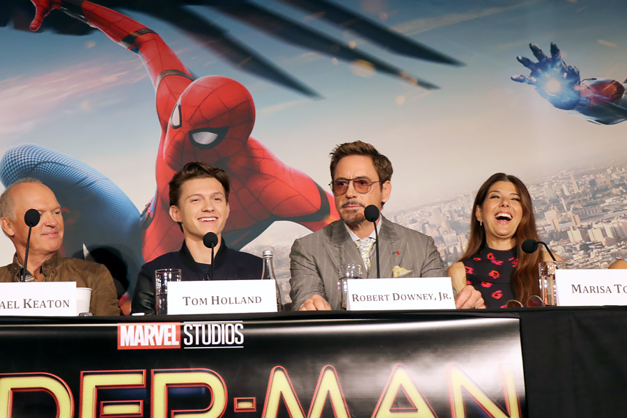 Cookies & CCookies & Clogs | First-hand footage from Marvel's Spider-Man Homecoming Press Junket / Conference in New York, NY at the Whitby Hotel on June 25, 2017 with Tom Holland, Robert Downey Jr., Michael Keaton, Zendaya, Kevin Feige, Jon Watts, and more.