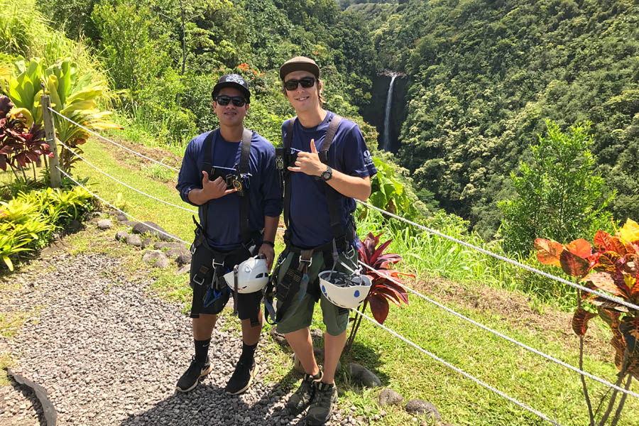 Cookies & Clogs | My first experience with ziplining in Hawaii was with Skyline Eco Adventures Akaka Falls Zipline on the Big Island of Hawaii. See how the quality, safety, and amazing crew won us over. Check out the video of all seven lines! Tour guides