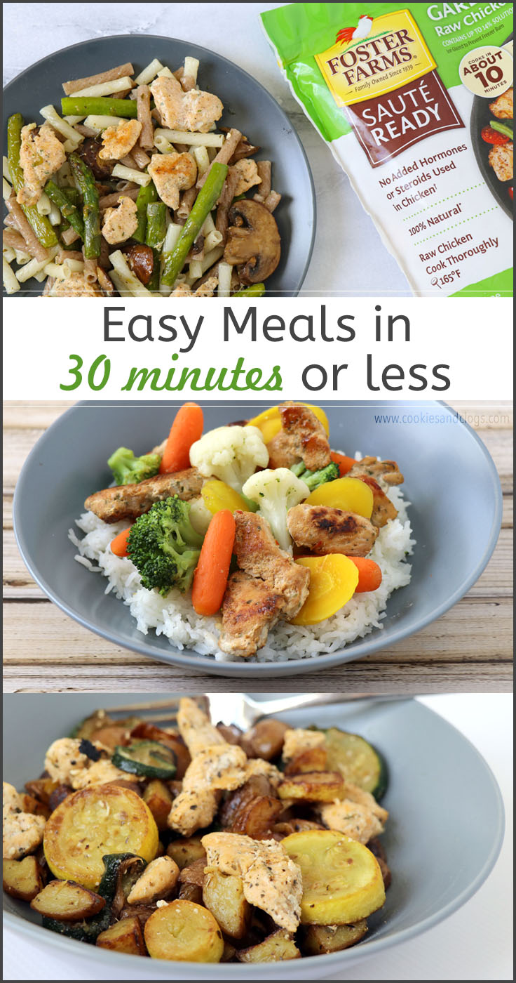 Cookies & Clogs | Chicken Recipes | Meal Ideas| Quick and easy dinners in less than 30 minutes for back to school.