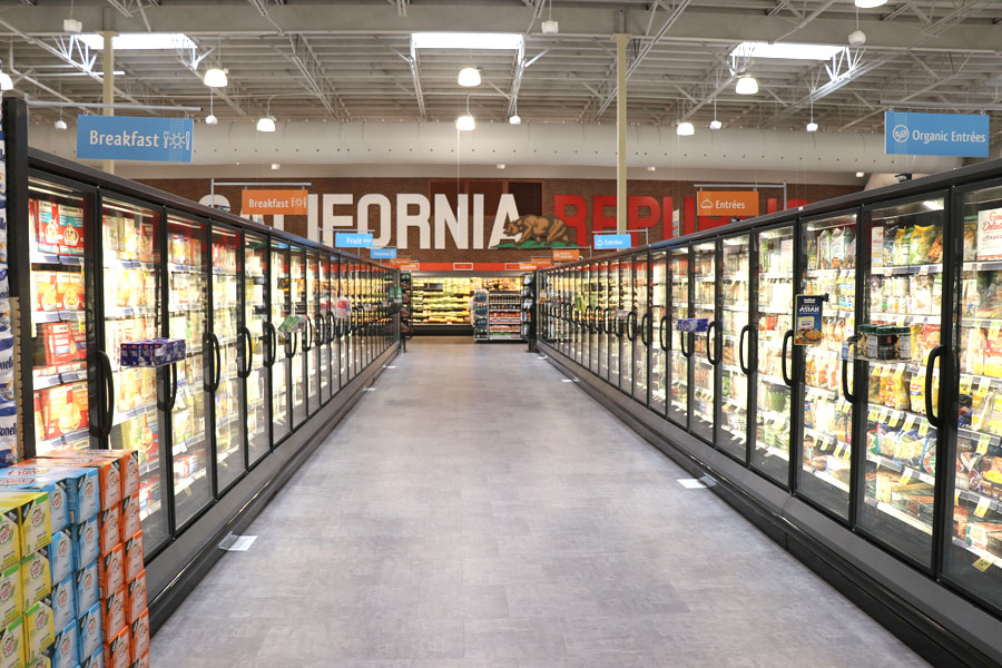 Store tour and features of Lucky California supermarket grocery store in Dublin, CA.